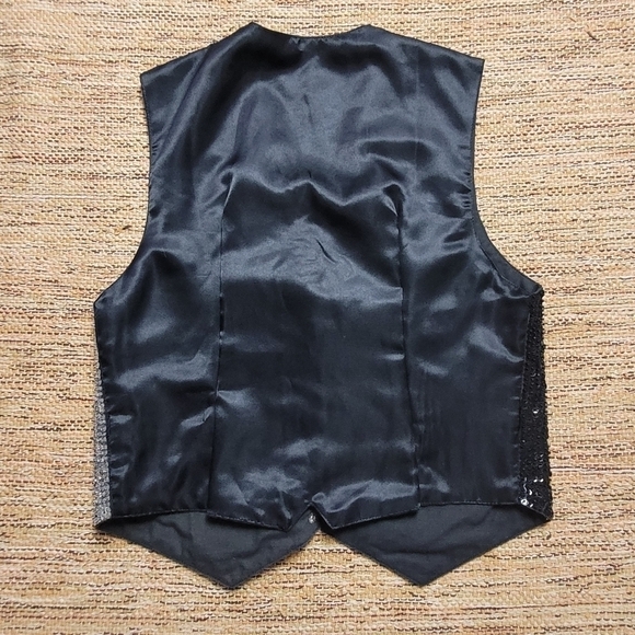 VINTAGE Sequined Vest with Music Notes - Picture 2 of 11